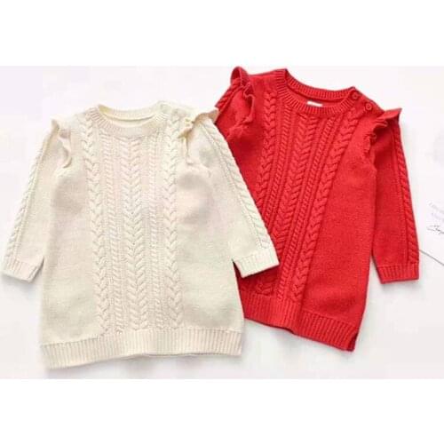 Spring Baby Kids Girls Long Sleeve Pure Color Princess Knit Sweater Autumn Kids Girls Pullover Sweaters Childrens Clothes