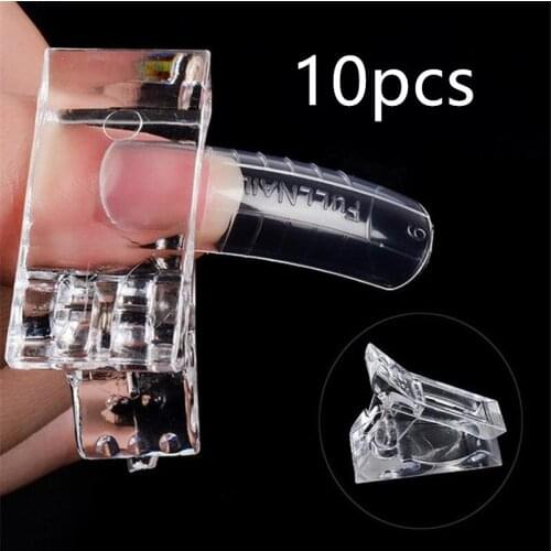 10PCS Acrylic Nail Clip Fake Finger Polish Extension Tips Quick Building Mold UV Gel Manicure Tool Nart Art Wholesale 30