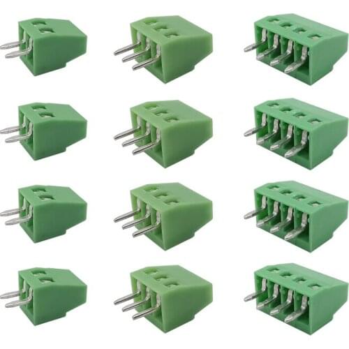 10Pcs/Lot KF120 2Pin 3Pin 4Pin PCB Screw Terminal Block Connector 2.54mm Pitch 150V 6A KF120 DG308 2-4Pin Terminal Connector