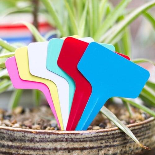 100PCS/Lot Plant Markers Labels T Type Waterproof Tags Garden Labels Seed Nursery Stake Gardening Label