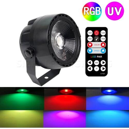 12W UV RGB LED Stage Light Sound Active 1 LEDs Auto DMX Ultraviolet Strobe Par Black Lights For Disco light DJ Projector Party