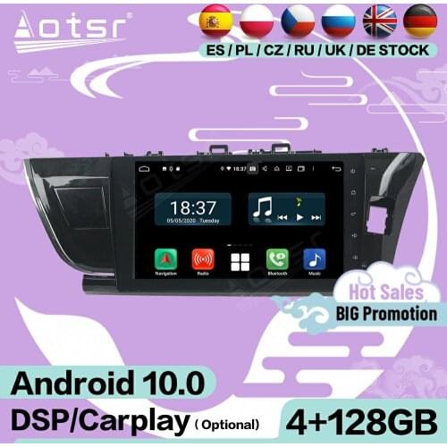 128G Carplay Screen Multimedia Stereo Android Player For Toyota Corolla 2014 2015 GPS Navi Video Audio Radio Receiver Head Unit