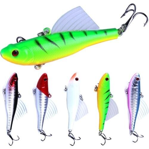 6.5cm 17.2g Winter Sea Hard Fishing Lure VIB Bait With Lead Inside Diving Wing Wobbler Crankbait