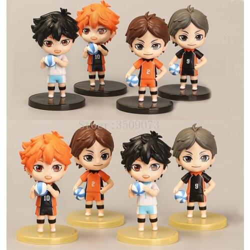 9cm Anime Figure Haikyuu Shoyo Hinata Tobio Kageyama Kenma Tooru PVC Action Figure Toys Haikyuu Collection Model Doll Gift