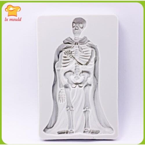 Halloween Skull Fondant Cake Chocolate Mold Skeleton Fondant Mould