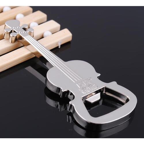 Guitar Shape Beer Bottle Opener Keychain Easy to Carry Mans Metal Key Chains Jewelry Car Bag Key ring Music Lover Gift