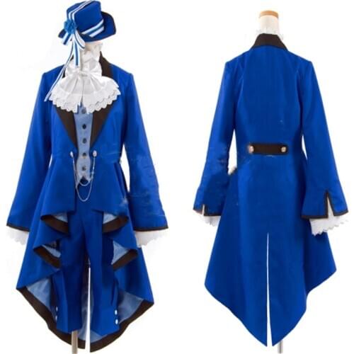 Japanese Anime Kuroshitsuji Black Butler Cosplay Costume Uniform Set Ciel Phantomhive Cos Outfit Full Set