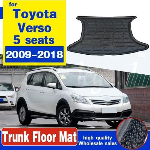 Car Tray Boot Liner Cargo Rear Trunk Cover Matt Mat Boot Liner Floor Carpet Mud Non-slip For Toyota Verso 2009-2018 Trunk mat