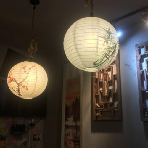 Lamp Shade Paper Lantern Oriental Style Light Decoration, Bamboo M68E
