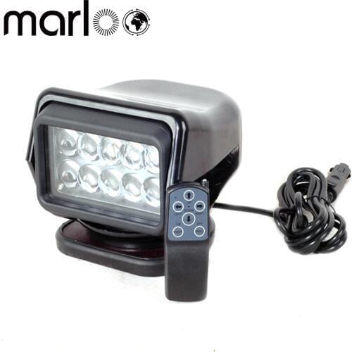 Marloo Magnet Base Rotating Remote Control 50W LED Search Light Emergency Garden Light Car Boat Truck 4X4 Construction Lighting