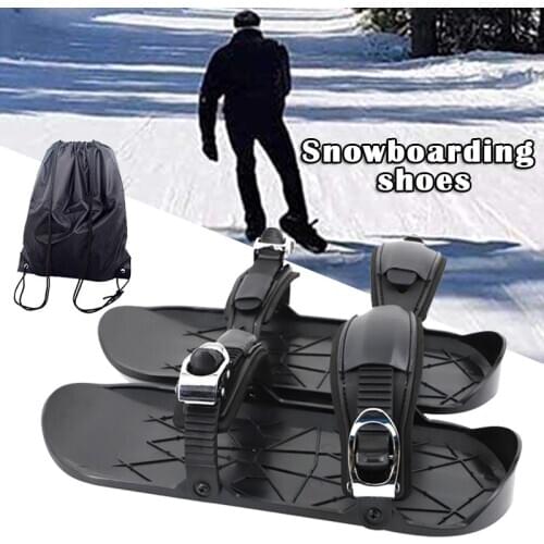 Mini Ski Skates Snow Shoes Adjustable Skiing Mini Sled Snowboard Snowblades Wall Sport Ski Boots Snowparks Forest ZJ55