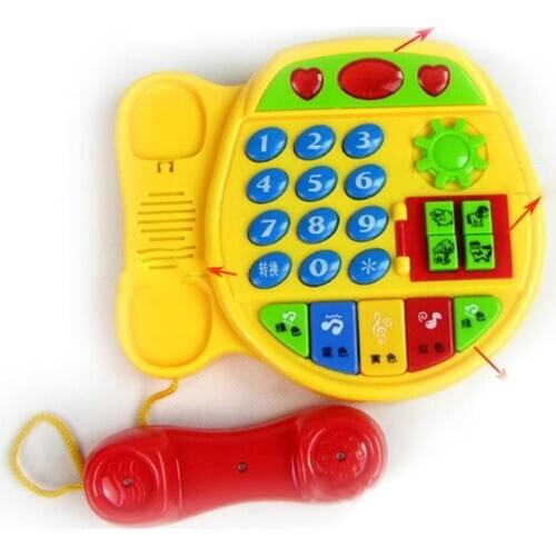Cartoon Buttons Phone Educational Intelligence Developmental Toy Childrens Gift Learning Toy Interactive Toy