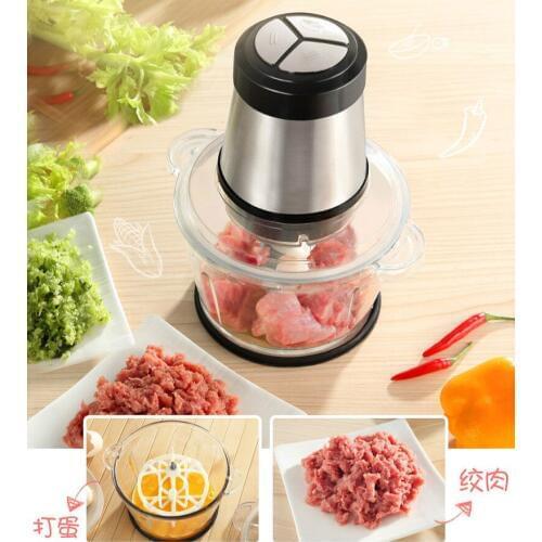 Meat Grinders Electric stainless steel threefold stir-minced meat minced mince machine small vegetable puree capsicu NEW