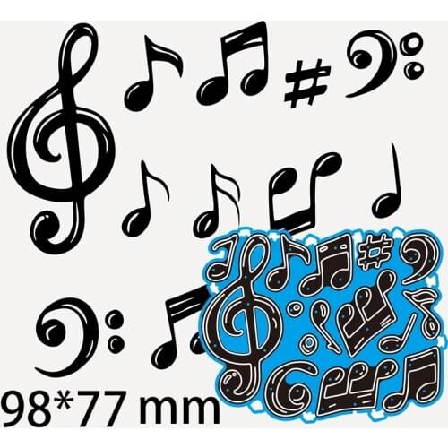 98*77mm Various Notes New Metal Cutting Dies Scrapbooking DIY Album Paper Card Craft Embossing Stencil Decoration