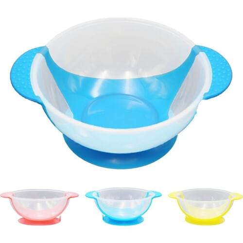 Learning Dishes Service Plate/Tray Suction Cup Baby Dinnerware Set Temperature Sensing Feeding Spoon Child Tableware Food Bowl