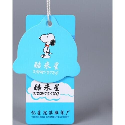 Custom hangtag printed paper tag clothes swing hang tags sale tags clothing label