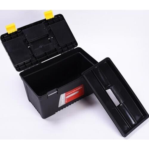 15 Inches Portable Plastic Hardware Toolbox Household Multifunction Maintenance Toolbox Car Storage Box Anti-fall Box Tool Case