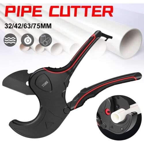 32-75MM Pipe Cutter Ratchet Non-slip Handles Pipe Cutting Scissors PVC/PPR Tube Hose Plumbing Manual Hand Practical Tools