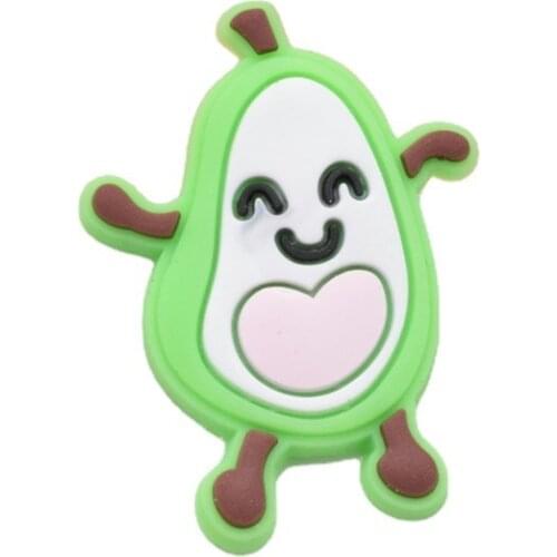 Hole Slippers Shoe Buckle Anime Cute Chars Croc Fruit avocado Decoration Designer Accesoire Garden Shoe Decoration Fit Kid Gift