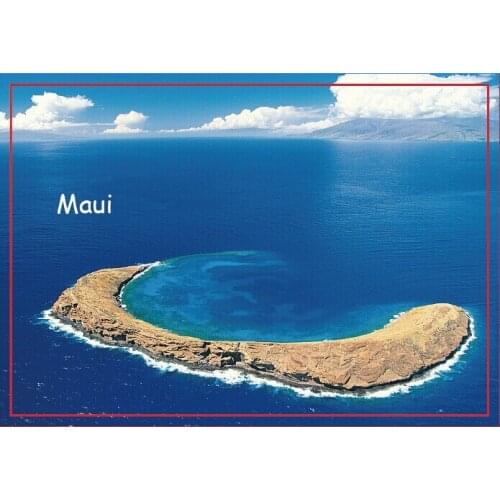 USA Travel Magnets Gifts Molokini Crater Maui Hawaiian Islands Travel Magnets 20529 Rectangle 78*54*3mm