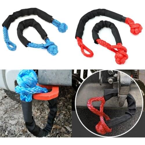 Heavy Duty 16T Car Tow Cable Towing Pull Rope Strap 35,000 Lbs Synthetic Soft Shackle Winch Rope Towing Recovery Straps