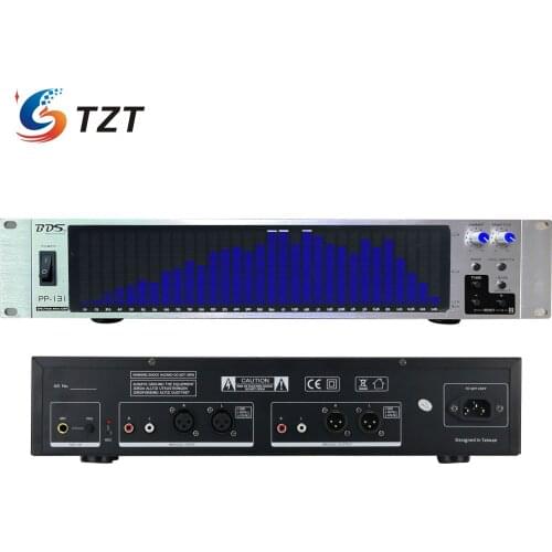 TZT BDS PP-131 Audio Spectrum Analyzer Spectrum Display VU Meter 31-Segment With Silver Panel Blue White Green LED