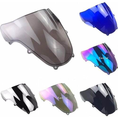 Motorcycle Double Bubble windshield windscreen For Suzuki GSXR 600 GSXR 750 GSXR 1000 K1 K2 2000 2001 2002 2003 Black