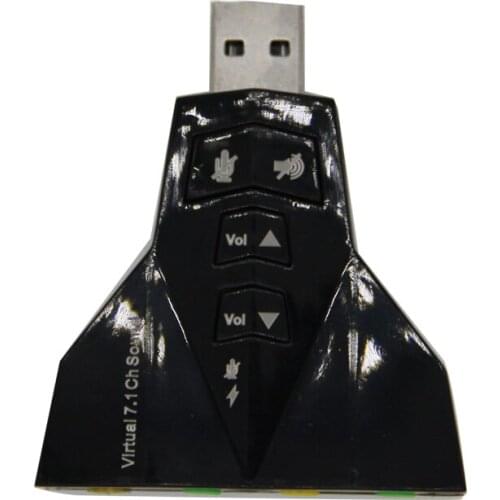 High Quality External 7.1 Channel USB 3D Sound Card Audio for Laptop PC for Macbook Dual Virtual 7.1 USB 2.0 Adapter