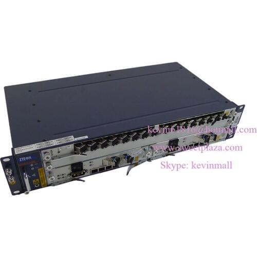 ZTE 19" inch ZXA10 C320 EPON or GPON OLT high-integration equipment, wtih 10GE uplink board SMXA/3 with a 16 ports card