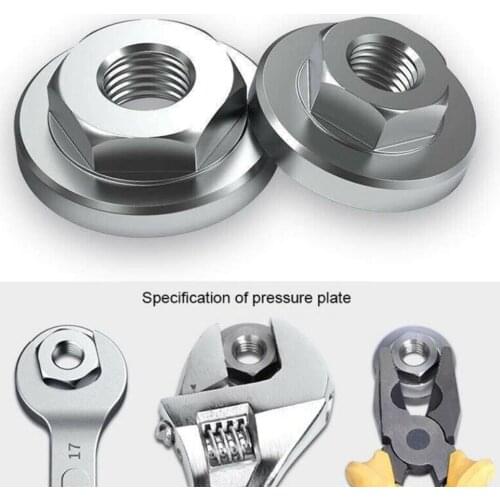 2Pcs M10 Thread 100mm Angle Grinder Hex Flange Nut Modification Accessories Power Tool Replacement For Bosch Metabo Makita