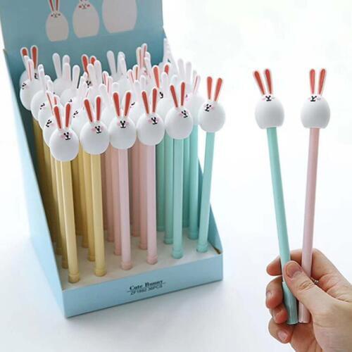 36 pcs Gel Pens Long-eared rabbit black colored kawaii gift gel-ink pens pens for writing Cute stationery office school supplies