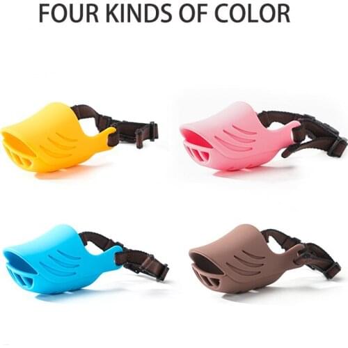 4 Color Pet Dog Muzzle Adjustable Breathable Dog Mask Cilicone Anti Bark Bite Chew Small Large Dogs Mouth Mask Dog Accessories