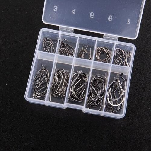 50% Hot Sale 100Pcs Carp Fishing Hook Steel Barbed For Hook Coating High Carbon Stainless