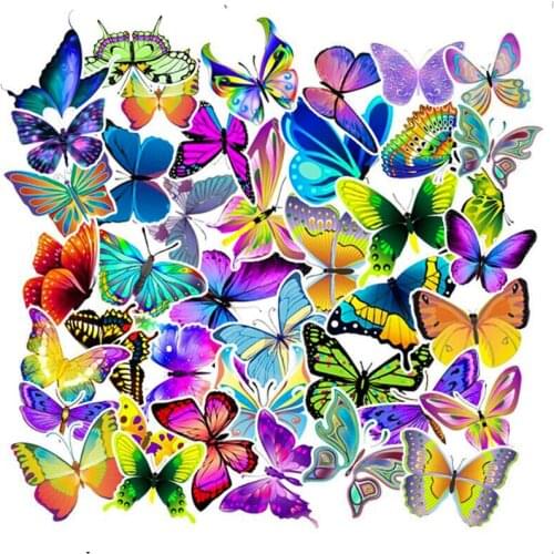 50p magic butterflies stickers Graffiti-Art DIY crapbooking Scrapbooking Notebook Stationery Computer Helmet Decor