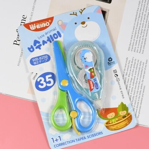 8259 Correction Tape White Out Corrector Tape With Scissor School supply Office Supply Student Stationery Office Accessories