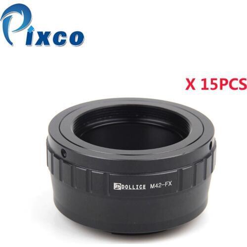 Pixco 15pcs M42-FX of Lens Adapter For M42 Screw Mount lens to suit for Fujifilm X Camera, adapter ring for M42-FX