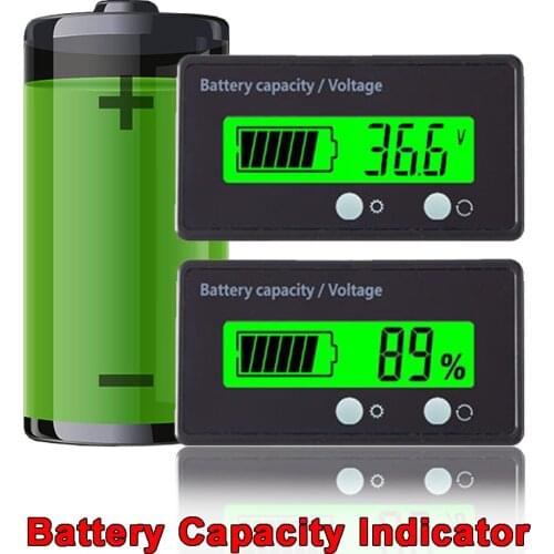 12V Lead Acid Lithium Battery Capacity Indicator LCD Display Car Motorcycle Analog Digital Voltmeter Voltage Tester Meter