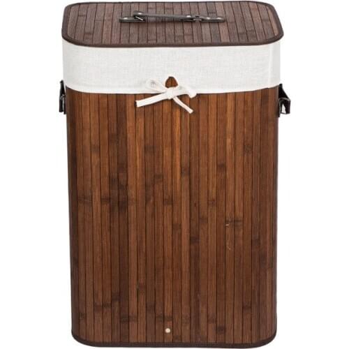Bamboo Laundry Hamper Basket Wicker Clothes Storage Bag Sorter Bin Organizer Lid Washing Cloth Bin Rangier Lid