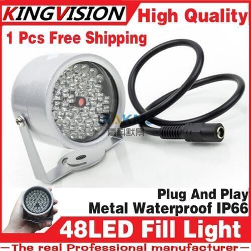 Free shipping 48 LED Illuminator IR Infrared dome hd Night vision enhancement Fill light Vision 40M Lamp Securit 12V