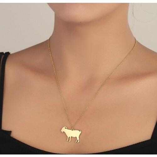 Novelty Eagle Goat Chain Pendants for Women Sheep Choker Necklace Lovely Animal Jewelry Gifts