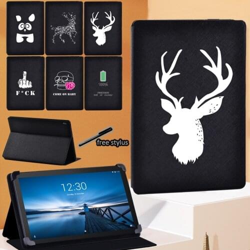 Tablet Case For Lenovo Tab E10 10.1"/Tab M10 10.1"/Tab M10 FHD Plus 10.3" Leather Drop Resistance Adjustable Folding Stand Cover