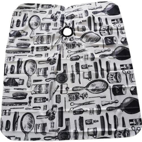 Comb Scissor Print Adult Anti-static Cloth Hairdressing Apron Haircut Cape Hair Coloring Products Hair styling accessories