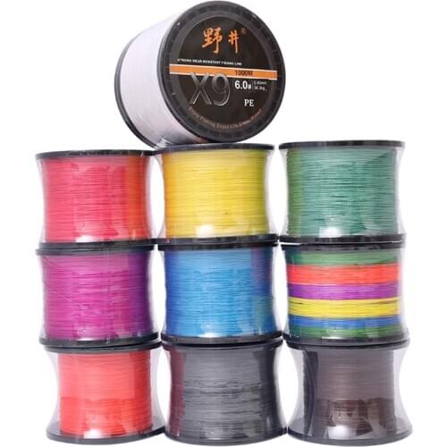 Fishing line X9 XBraided wires Japan original PE Line high stength Multifilament Ocean Boat fishing tackle 2020 winter 1000M