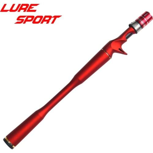 LureSport 26cm Red Rubber Paint Carbon Grip ACS Reel Seat set Rod Building Component Handle Rod Repair DIY
