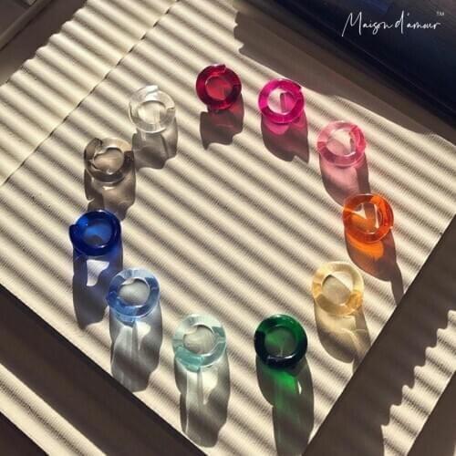 High fashion lucite jewelry customize Jewelry supplier Fashion acrylic knot finger rings