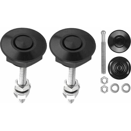 2 PCS Push Button Quick Release Hood Bonnet Pins Lock Clip Car Bumper Latch Kit