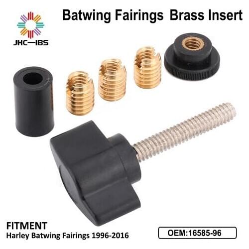 Motorcycle Batwing Fairings Brass Insert Replacement Repair Bolts Kit For Harley Batwing Fairings 1996-2016 Touring Electra