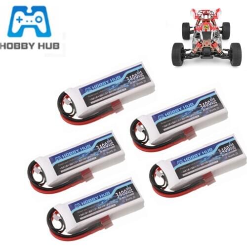 Original 7.4v Battery for Wltoys 144001 car 2s 7.4 V 3400mAh Lipo battery T Plug for Wltoys 1/14 144001 RC car boat Parts 1-5PCS