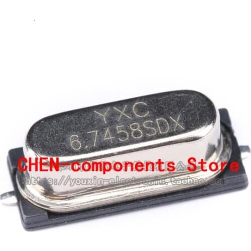 10pcs SMD passive crystal oscillator/HC-49SMD 6.7458MHz 20ppm 20PF X49SM67458MSD2SC