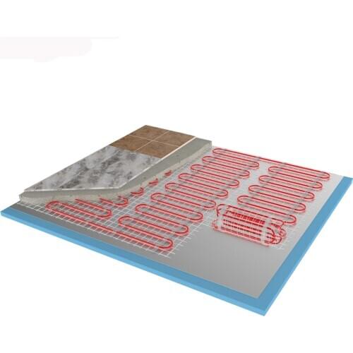 Durable Electric Underfloor Heating Mesh Mats Heated Cable System With Pressure-Sensitive Adhesive For The Fastest Installation